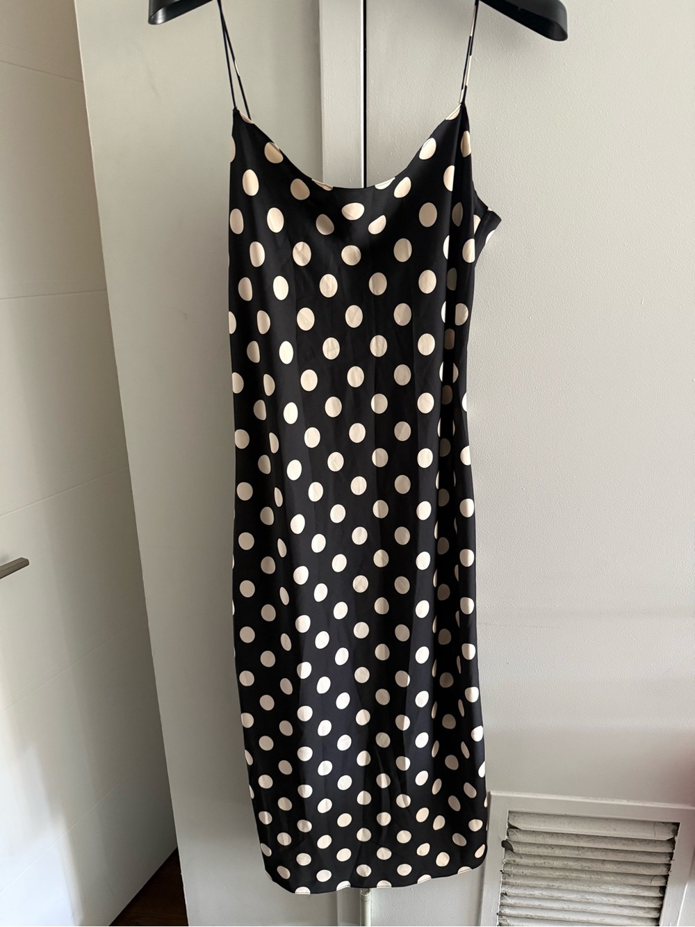 Black Polka Dot Slip Dress